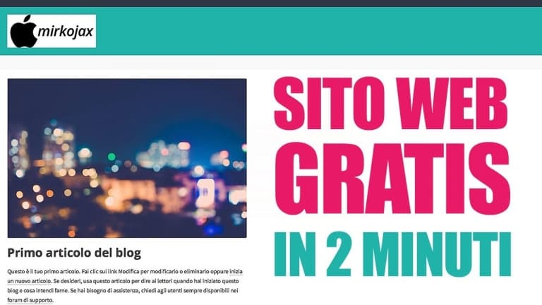 Come creare un sito web gratis