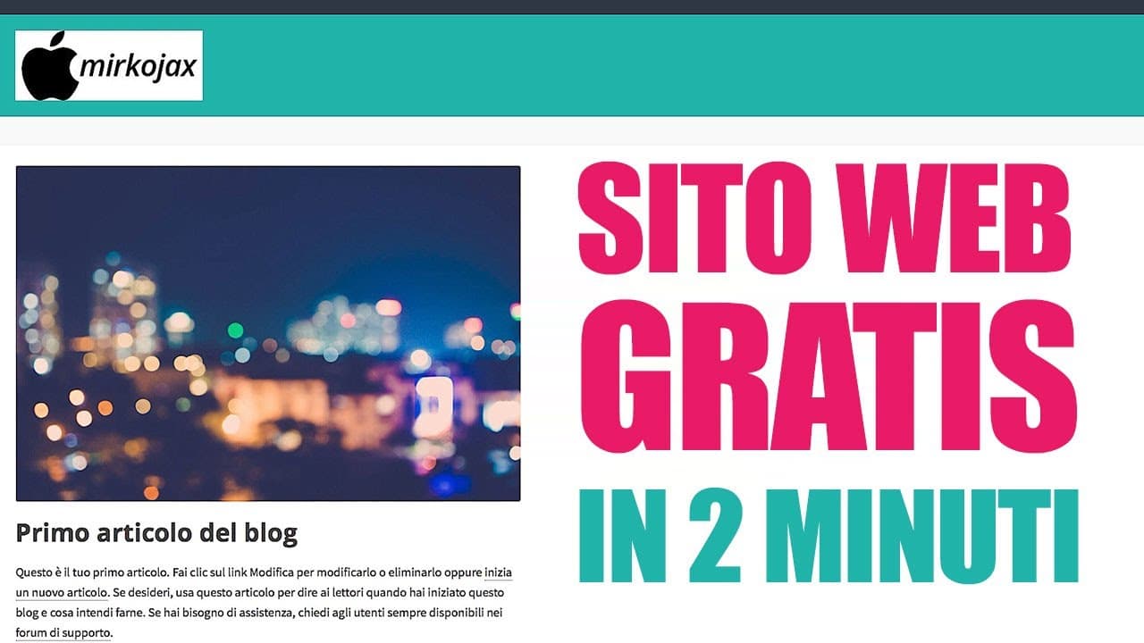Come creare un sito web gratis