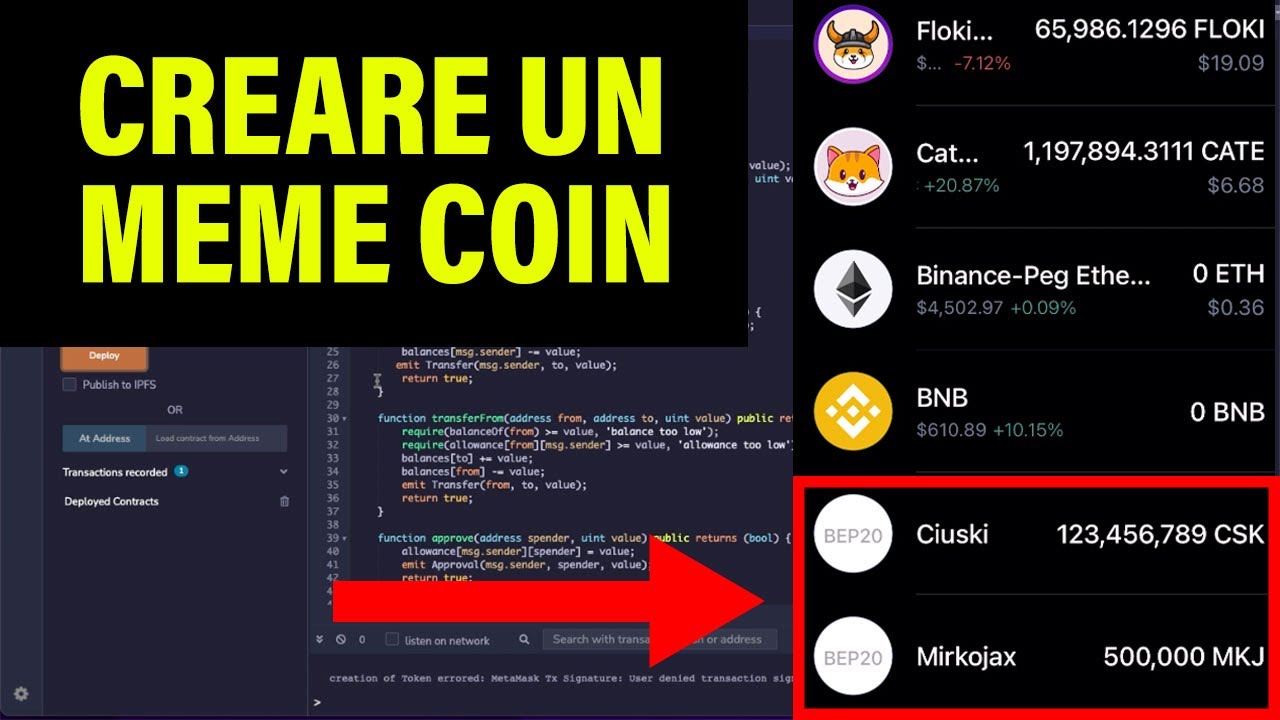 Come creare una criptomoneta meme in 5 minuti